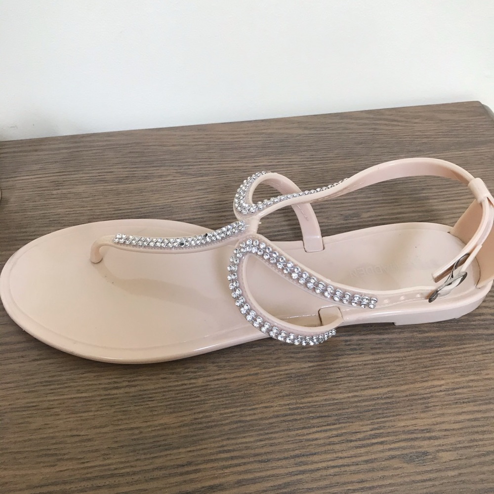 Steve Madden Blush Jeweled Sandals Size 10 - Picture 4 of 8